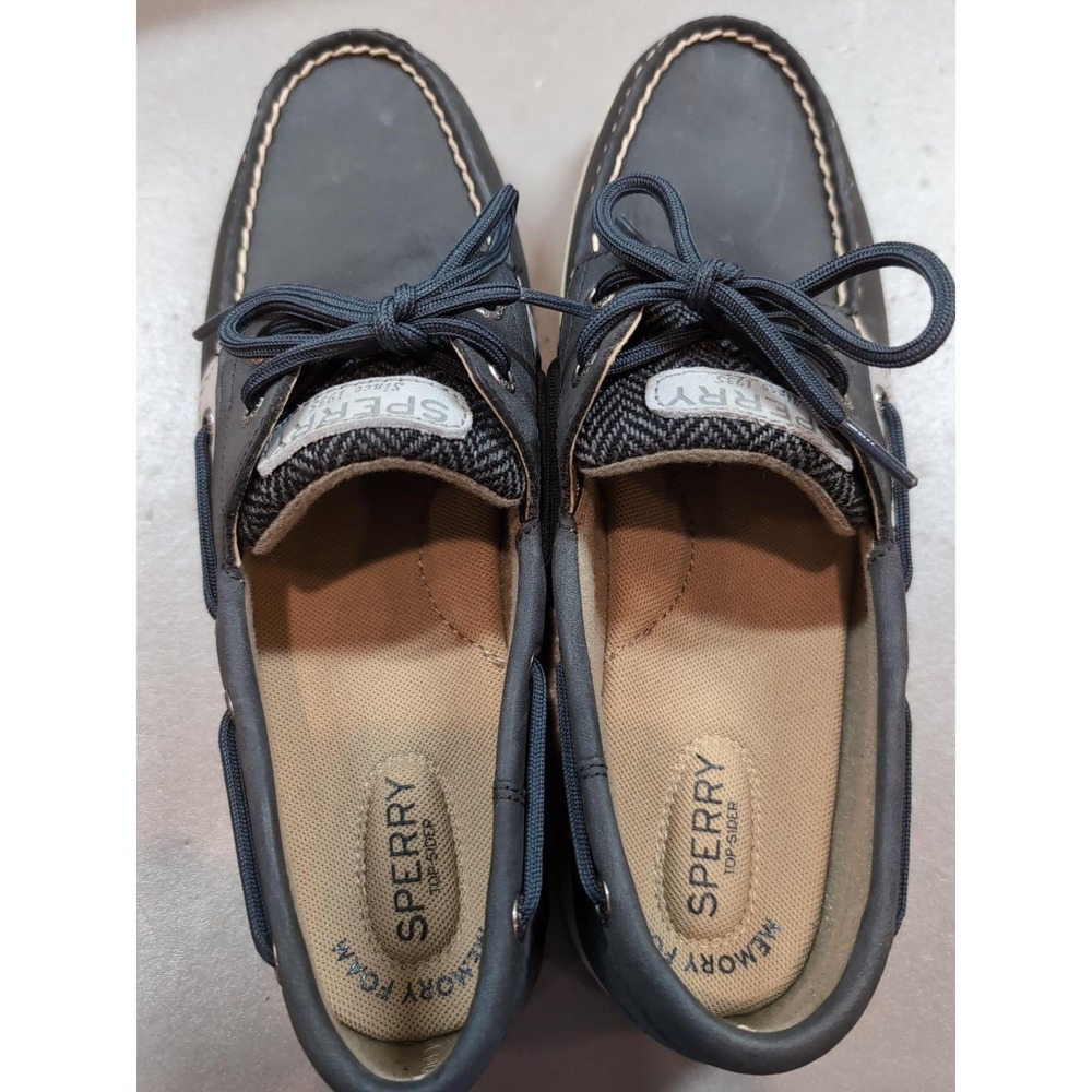 Sperry Top-Sider Bluefish Herring Navy Leather Boat Shoes STS99429 Womens 8.5 M - Picture 2 of 9